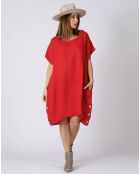 Robe 100% Lin Kassandra rouge