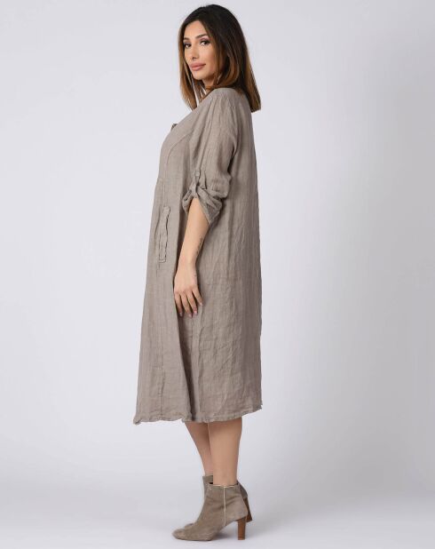 Robe 100% Lin Kate taupe