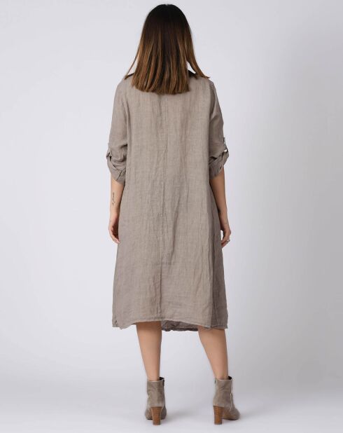 Robe 100% Lin Kate taupe