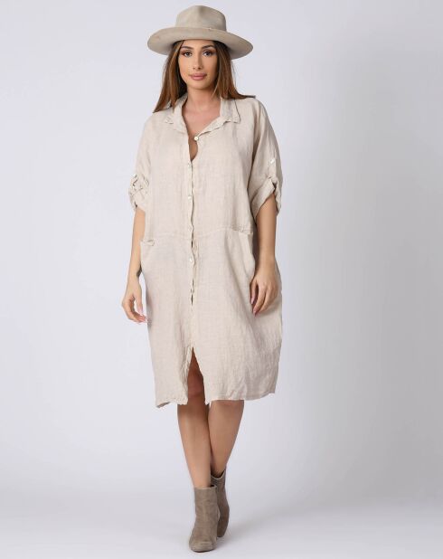 Robe 100% Lin Kathy beige
