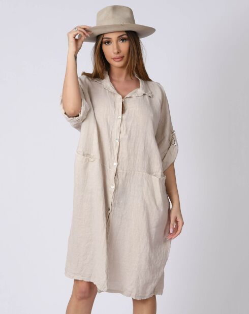 Robe 100% Lin Kathy beige