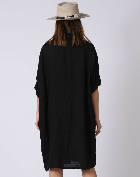 Robe 100% Lin Kathy noire