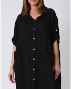 Robe 100% Lin Kathy noire