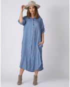 Robe 100% Lin Lilou bleue