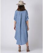 Robe 100% Lin Lilou bleue