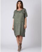 Robe 100% Lin Lison kaki