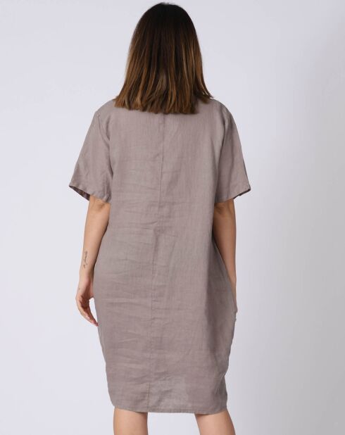 Robe 100% Lin Lison taupe