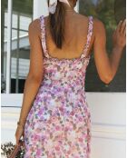 Robe Babydoll rose/vert/blanc