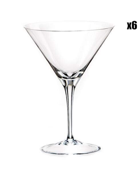 6 transparente Cocktailgläser - 35 cl