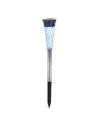 5 chroom/zwarte solarlampen - 27 cm