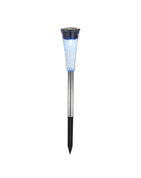 5 chroom/zwarte solarlampen - 27 cm