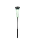 5 chroom/zwarte solarlampen - 27 cm