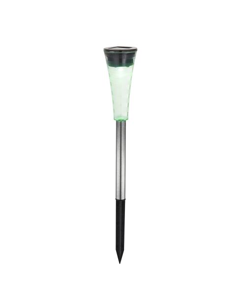 5 chroom/zwarte solarlampen - 27 cm