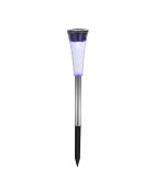 5 chroom/zwarte solarlampen - 27 cm