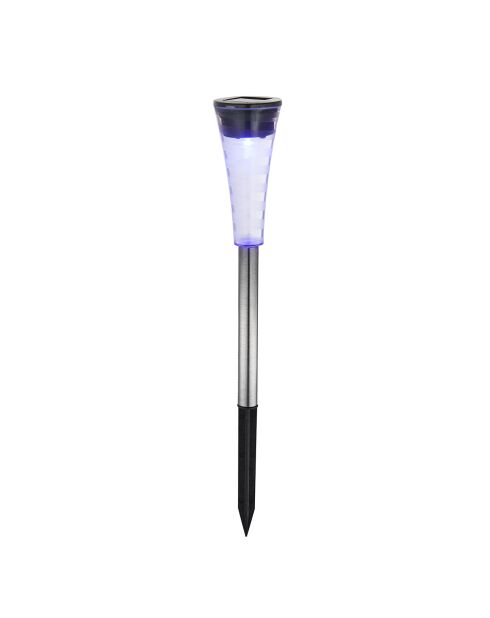 5 chroom/zwarte solarlampen - 27 cm