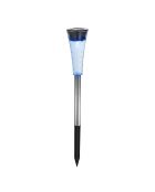 5 chroom/zwarte solarlampen - 27 cm