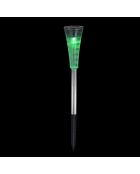 5 chroom/zwarte solarlampen - 27 cm