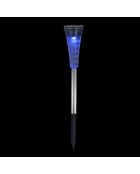 5 chroom/zwarte solarlampen - 27 cm