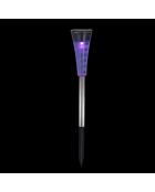 5 chroom/zwarte solarlampen - 27 cm