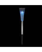 5 chroom/zwarte solarlampen - 27 cm