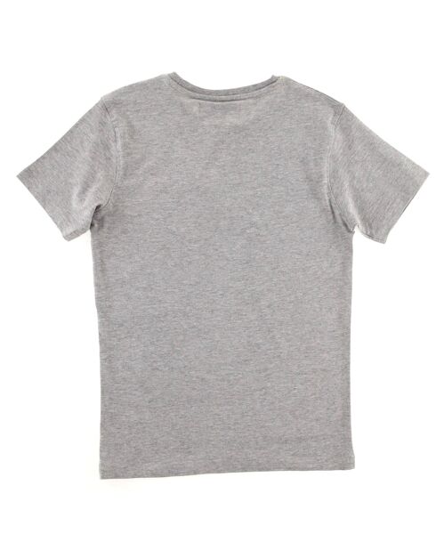 T-Shirt Mail en Coton gris clair chiné