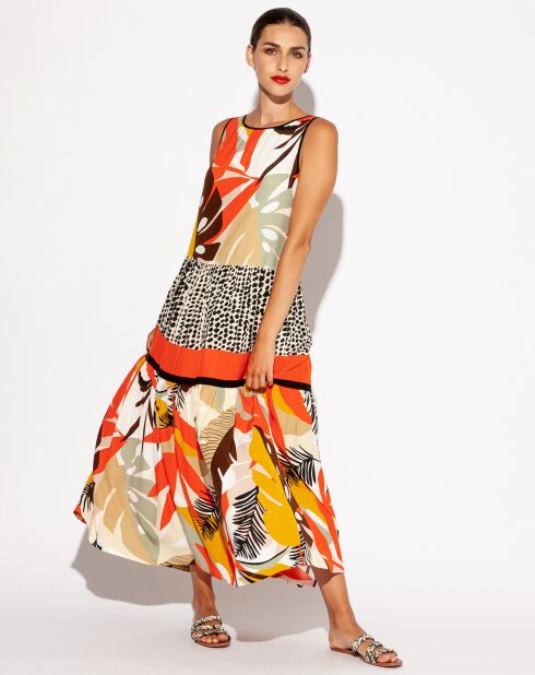 Robe Oscar tropical orange/jaune