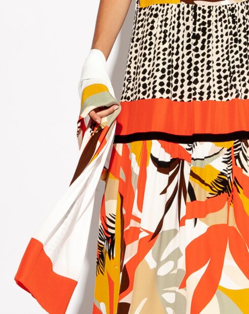 Robe Oscar tropical orange/jaune