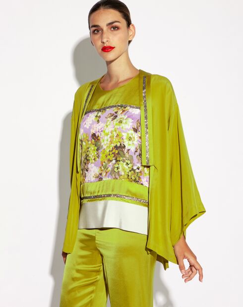 Veste kimono Paola olive