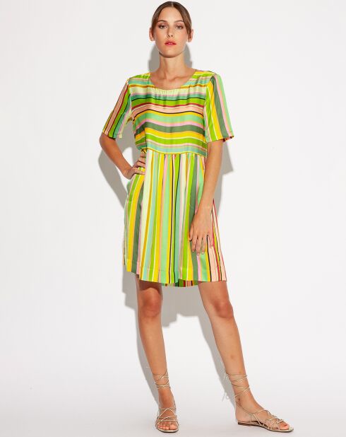 Robe Roxy à rayures multicolore