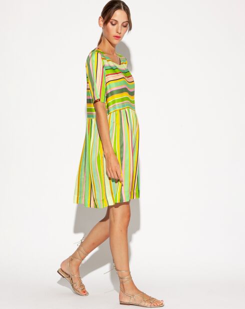 Robe Roxy à rayures multicolore