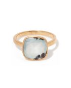 Bague Sia Calcédoine en laiton doré