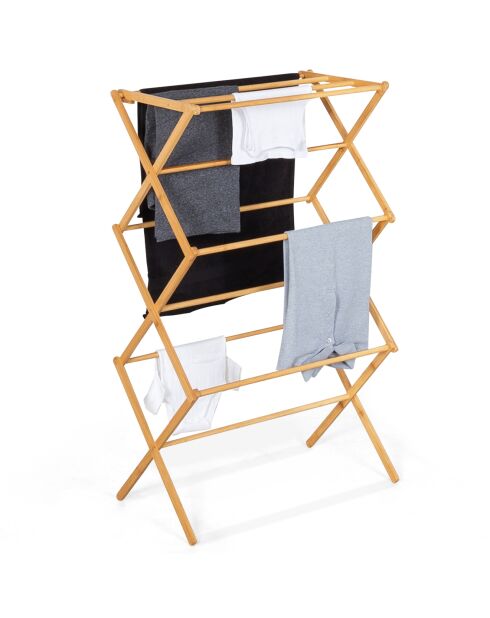 Séchoir Bambou bois - 63.5x36.5x106.5 cm