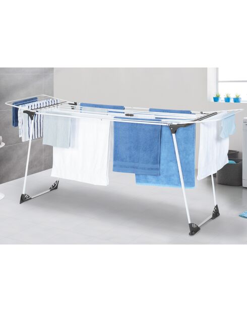 Séchoir Ultimate blanc/gris - 110-210x57x98 cm