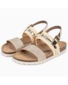 Bruin/beige sandalen van Rafette