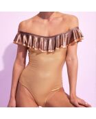 Maillot de Bain 1 pièce Gina doré