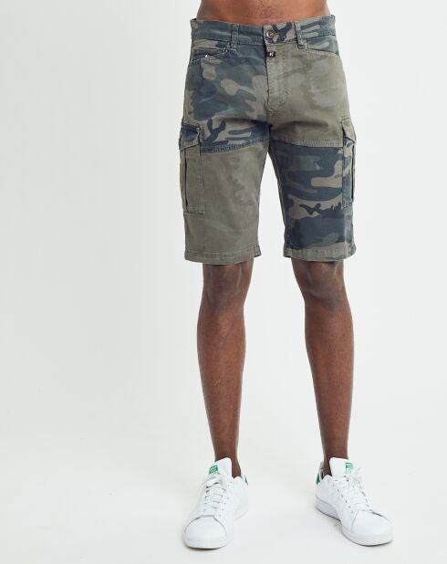 Short en jean Azer kaki