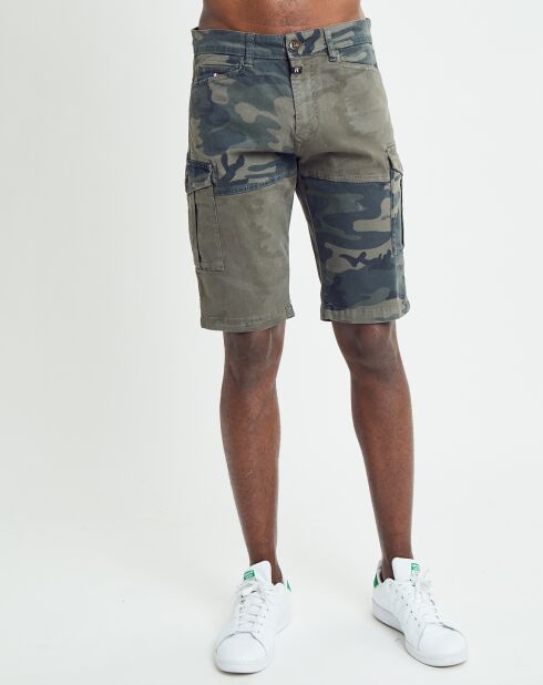 Short en jean Azer kaki