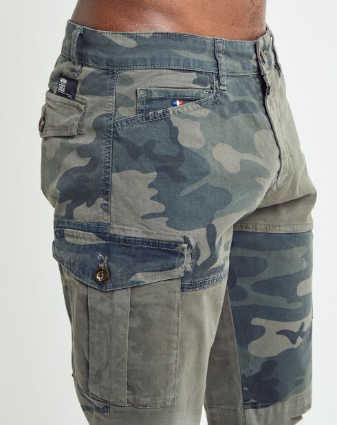 Short en jean Azer kaki