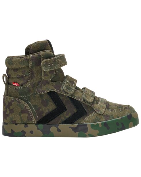 Sneakers en Velours de Cuir Stadil Camo kaki