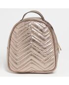 Sac à dos en Cuir  Donna  doré - 24x20x10.5 cm