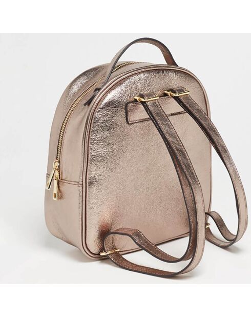 Sac à dos en Cuir  Donna  doré - 24x20x10.5 cm