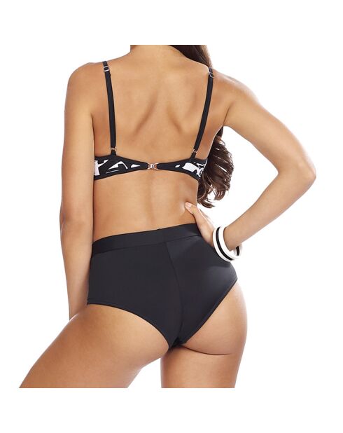 Brittany 2-delig badpak met bralette zwart/wit