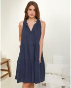 Robe 100% Lin Julie marine