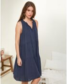 Robe 100% Lin Julie marine