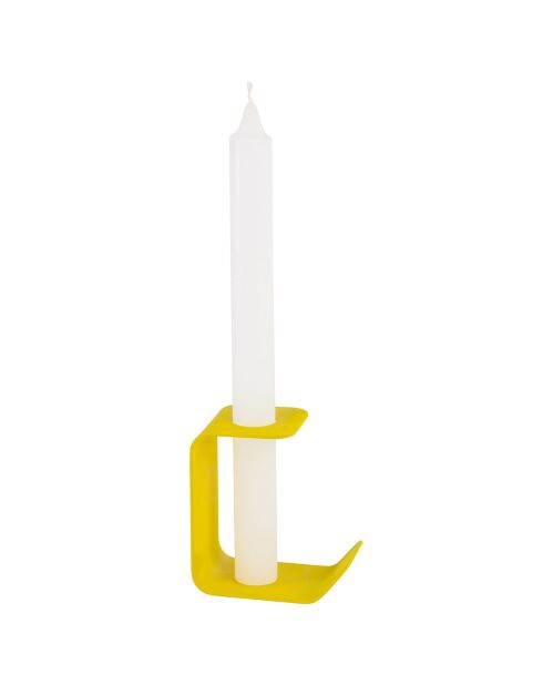 Portacandele Flex grande giallo - 5x7,5x8,5 cm