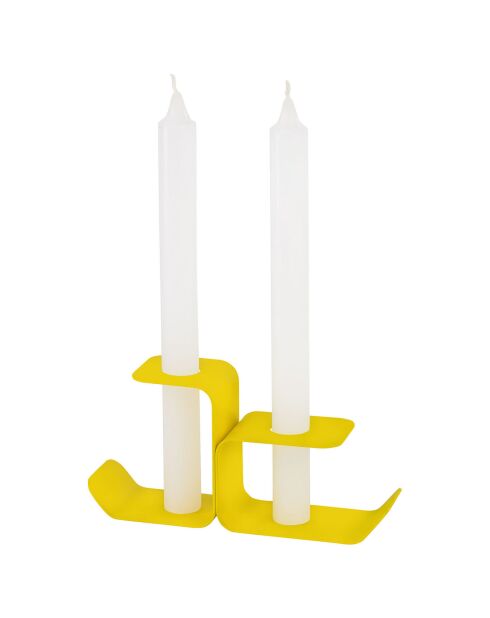 Portacandele Flex grande giallo - 5x7,5x8,5 cm