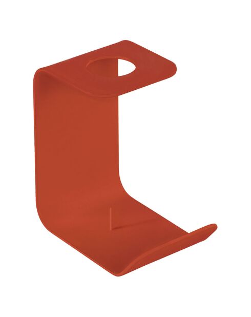 Flec grote kaarshouder met klaproos rood - 5x7,5x8,5 cm