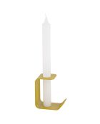 Flec Großer Kerzenhalter aus Grüngold, 5 x 7,5 x 8,5 cm