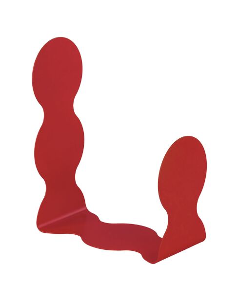 Serre-livres Fala rouge coquelicot - 10x20x25 cm
