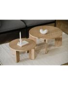Table basse Kuvu Grande beige - 75x75x37 cm